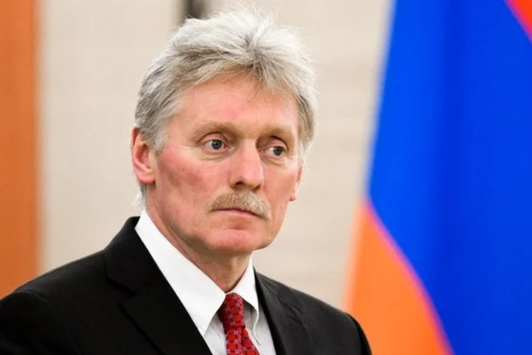 Прессекретар президента Росії Дмитро Пєсков під час брифінгу в Москві