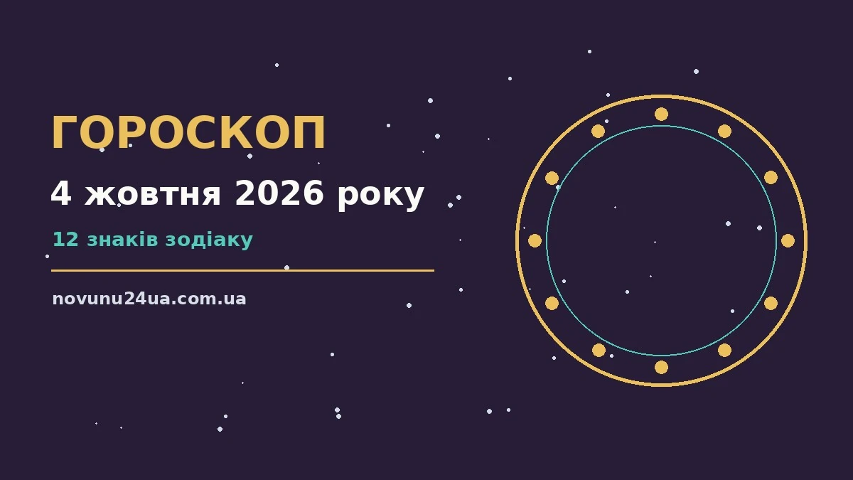 Зоряне небо і записник із планами на 4 жовтня 2026 року