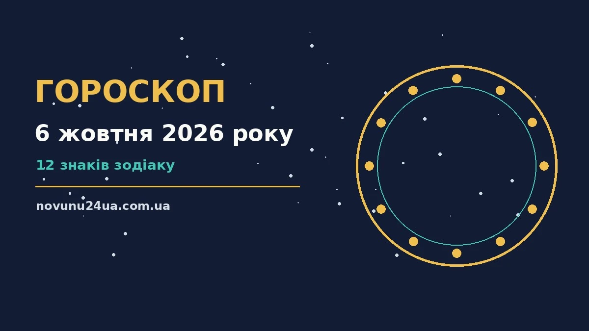 Зоряний гороскоп на 6 жовтня 2026 року для дванадцяти знаків зодіаку