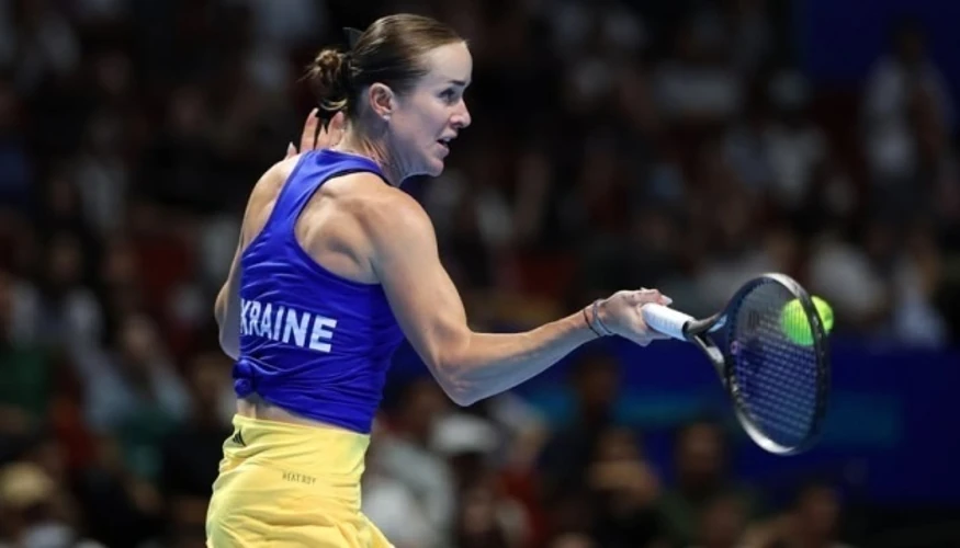 Еліна Світоліна під час чвертьфінального матчу WTA 1000 в Ухані